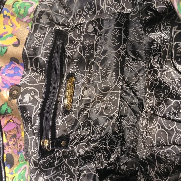 Betsey Johnson Floral Tote Bag - Gold and Multicolor - Picture 10 of 16